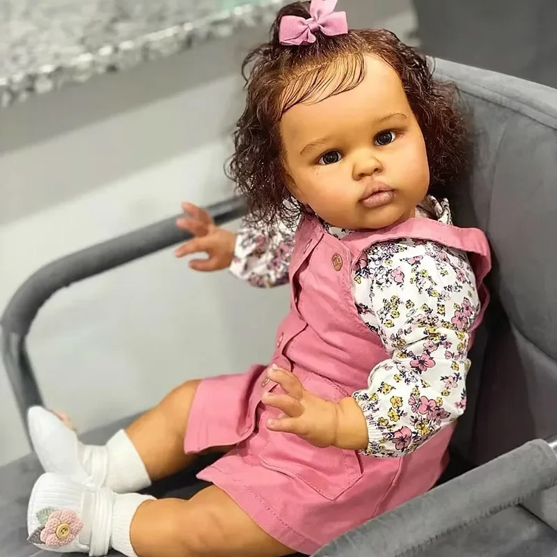 24Inch Ellie Reborn Baby Doll Dark Skin Newborn Doll Princess Girl Lifelike Soft Touch 3D Skin Art Doll with Hand Root Hair
24Inch Ellie Reborn Baby Doll Dark Skin Newborn Doll Princess Girl Lifelike Soft Touch 3D Skin Art Doll with Hand Root Hair