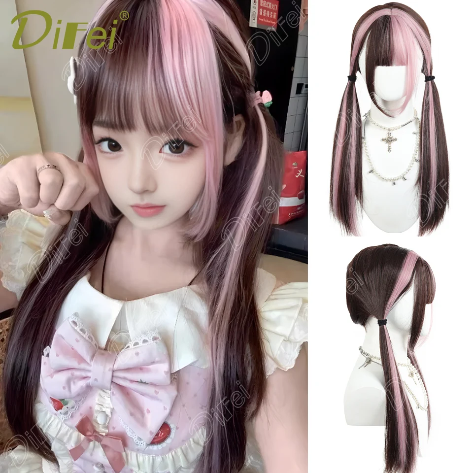 Выделите розовый прямой синтетический парик Лолиты Длинный прямой парик с челкой Подходит для женщин для ношения на Хэллоуин и Рождество
Выделите розовый прямой синтетический парик Лолиты Длинный прямой парик с челкой Подходит для женщин для ношения на Хэллоуин и Рождество