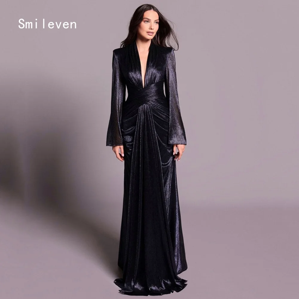 Smileven Luxury Noval Mermaid Evening Dress V Neck Formal Prom Dresses Full Sleeve Gala Party Gowns Customized 2026
Smileven Luxury Noval Mermaid Evening Dress V Neck Formal Prom Dresses Full Sleeve Gala Party Gowns Customized 2026