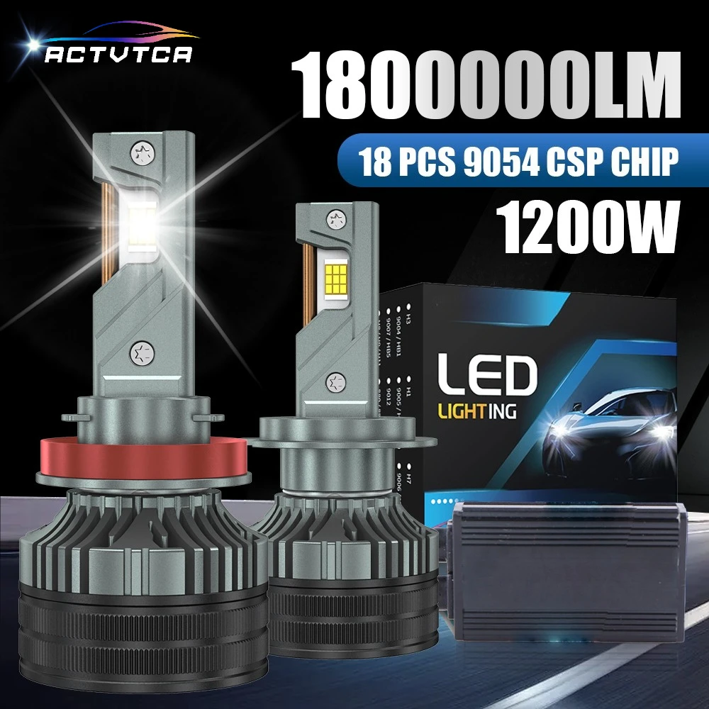 H4 H7 LED Headlight Bulb H1 H8 H9 H11 9005 HB3 9006 HB4 1200W 1800000LM Super Bright CSP Driving Headlamp Turbo Fog Lamp 6000K
H4 H7 LED Headlight Bulb H1 H8 H9 H11 9005 HB3 9006 HB4 1200W 1800000LM Super Bright CSP Driving Headlamp Turbo Fog Lamp 6000K