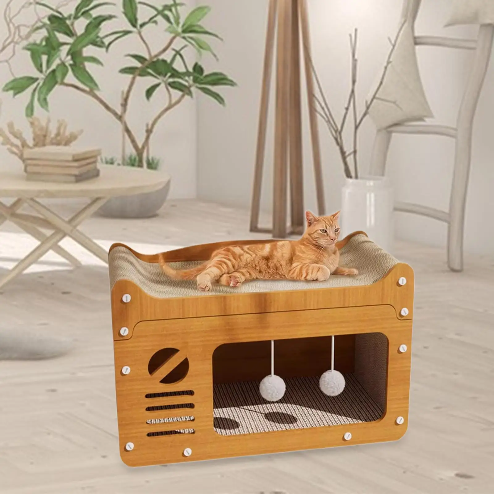 Cat Scratcher House Cat House Large Space Cardboard Cat Scratch Box Hideaway
Cat Scratcher House Cat House Large Space Cardboard Cat Scratch Box Hideaway