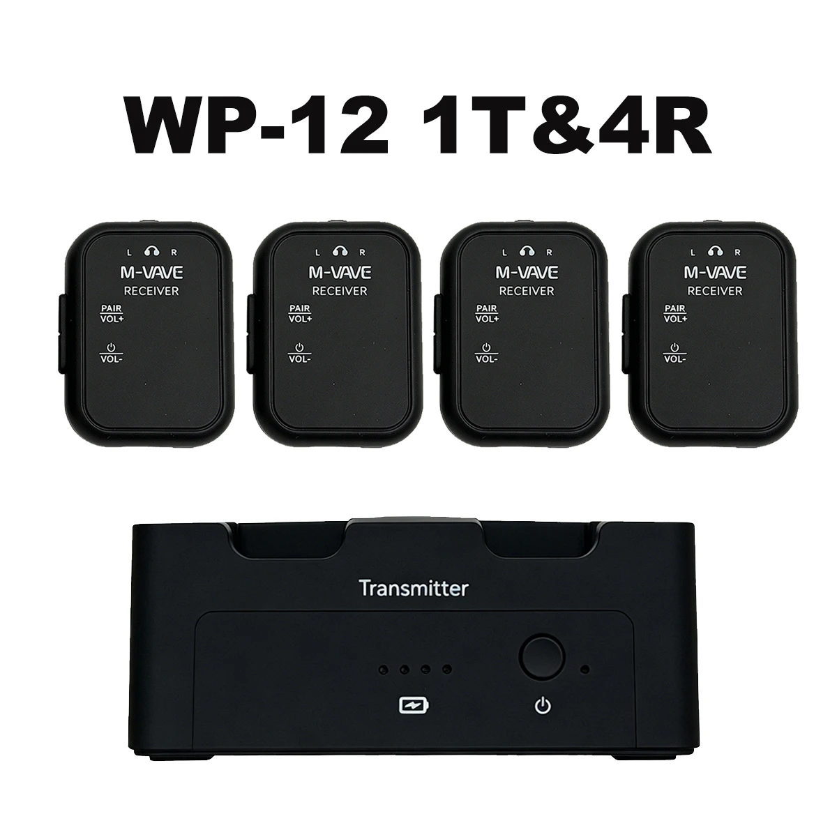 M-VAVE WP-12 1T4R Wireless Monitor System – 2.4GHz, Ultra-Low Latency, 20-20KHz Response, for Live Performance & Studio
M-VAVE WP-12 1T4R Wireless Monitor System – 2.4GHz, Ultra-Low Latency, 20-20KHz Response, for Live Performance & Studio