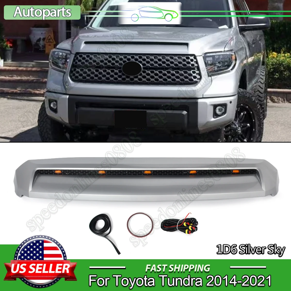 Front Upper Hood Bulge Molding Grille Trim Fit Toyota Tundra 2014-2021 Silver Sky Upper Grille Front Hood Mesh Grills w/ Lights
Front Upper Hood Bulge Molding Grille Trim Fit Toyota Tundra 2014-2021 Silver Sky Upper Grille Front Hood Mesh Grills w/ Lights