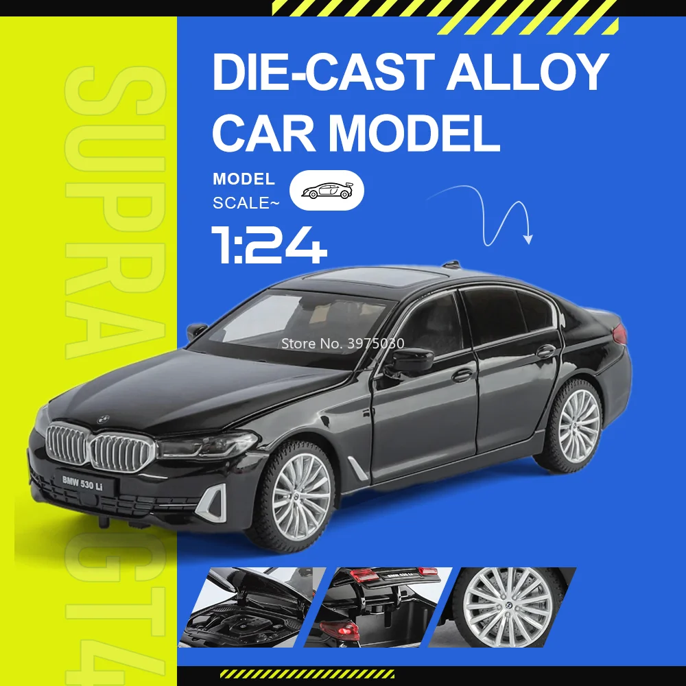 1:24 Scale 5 Series 530Li A6L Models Alloy Diecast Car Toys Doors Opened Front Wheel Steering Rubber Tire Vehices Brother Gifts
1:24 Scale 5 Series 530Li A6L Models Alloy Diecast Car Toys Doors Opened Front Wheel Steering Rubber Tire Vehices Brother Gifts