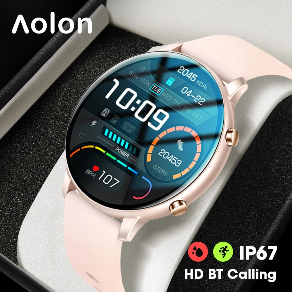 Aolon Smart Watch Round Women Waterproof Smartwatch Men Women Fitness Tracker Blood Pressure Monitor for Android IOS Smart Clock
Aolon Smart Watch Round Women Waterproof Smartwatch Men Women Fitness Tracker Blood Pressure Monitor for Android IOS Smart Clock