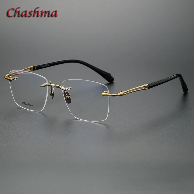 Chashma Prescription Glasses Rimless Pure Titanium Elegant Optical Eyewear Fashion Eyeglasses Frames High End Ultra Light Gafas
Chashma Prescription Glasses Rimless Pure Titanium Elegant Optical Eyewear Fashion Eyeglasses Frames High End Ultra Light Gafas