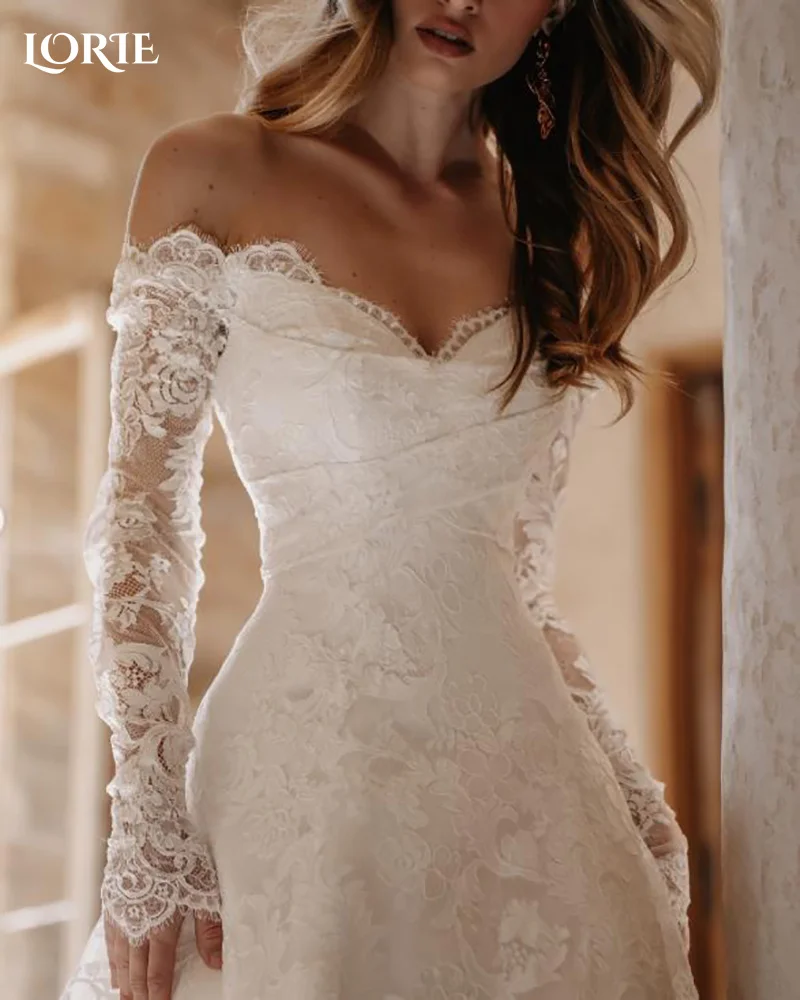LORIE Lace Vintage Wedding Dresses Applique Sweetheart Pleat Backless Mermaid Bridal Gown Customized Party Dresses No GLOVES
LORIE Lace Vintage Wedding Dresses Applique Sweetheart Pleat Backless Mermaid Bridal Gown Customized Party Dresses No GLOVES
