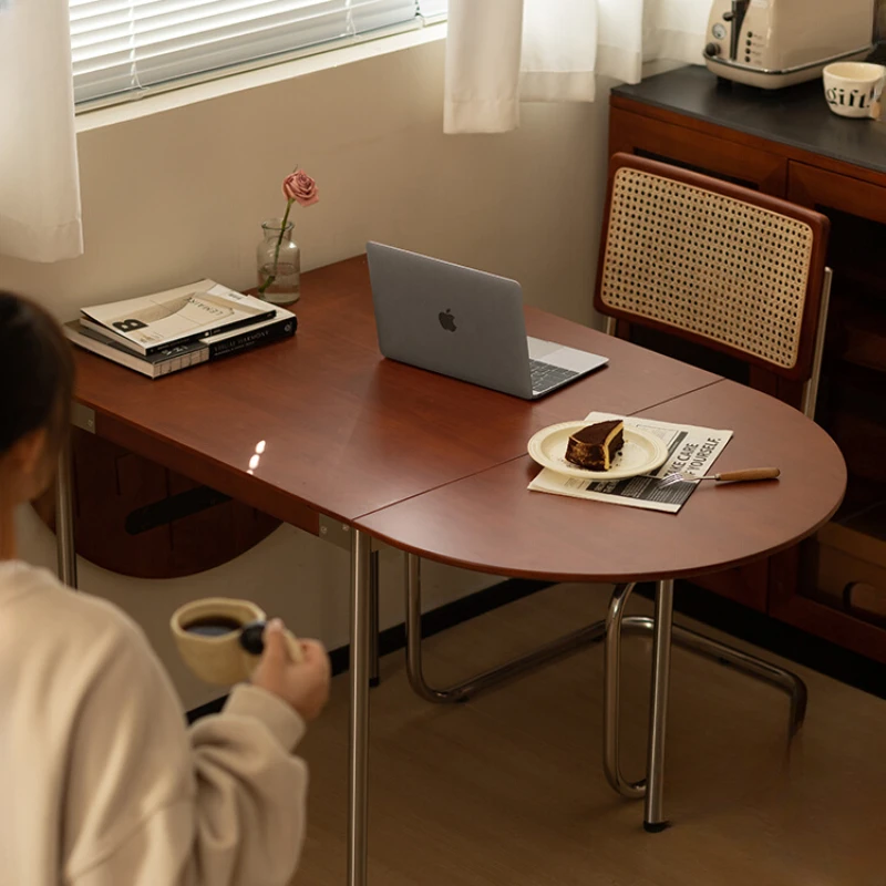 Nordic solid wood small unit foldable dining table, household Japanese dining table, retractable table and chair combination
Nordic solid wood small unit foldable dining table, household Japanese dining table, retractable table and chair combination