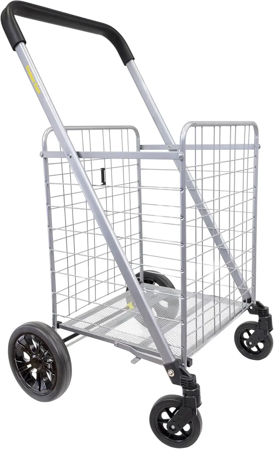 Cruiser Cart Deluxe 2 Shopping Grocery Rolling Folding Laundry Basket on Wheels Foldable Utility Trolley Compact , Silver
Cruiser Cart Deluxe 2 Shopping Grocery Rolling Folding Laundry Basket on Wheels Foldable Utility Trolley Compact , Silver