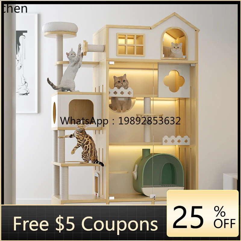 LYY cat litter villa indoor automatic cat litter basin climbing frame cat toilet integrated cage
LYY cat litter villa indoor automatic cat litter basin climbing frame cat toilet integrated cage