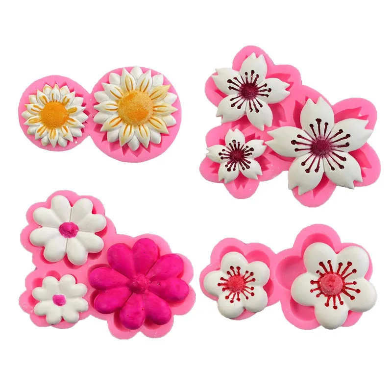Plum Chrysanthemum Sunflower Silicone Mold Fondant Biscuit Candy Chocolate Mould Epoxy Resin Molds DIY Homemade Cake Decorate
Plum Chrysanthemum Sunflower Silicone Mold Fondant Biscuit Candy Chocolate Mould Epoxy Resin Molds DIY Homemade Cake Decorate