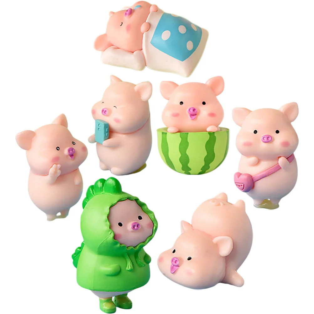 7Pcs Micro Pig Decor Lovely Cartoon Pig Statues for Plant Pots Gardens Lawns Yards Parks Homes Aquarium Decorative Ornaments
7Pcs Micro Pig Decor Lovely Cartoon Pig Statues for Plant Pots Gardens Lawns Yards Parks Homes Aquarium Decorative Ornaments