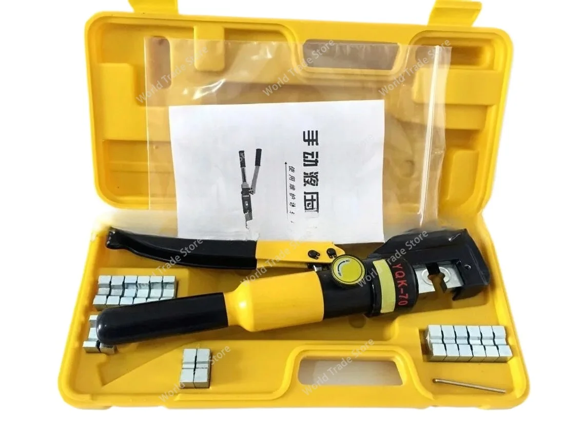 Гидравлический обжимной инструмент, щипцы для обжима кабельных наконечников, гидравлический компрессионный инструмент YQK-70, 4-70 мм2, давление 5-6 т
Гидравлический обжимной инструмент, щипцы для обжима кабельных наконечников, гидравлический компрессионный инструмент YQK-70, 4-70 мм2, давление 5-6 т