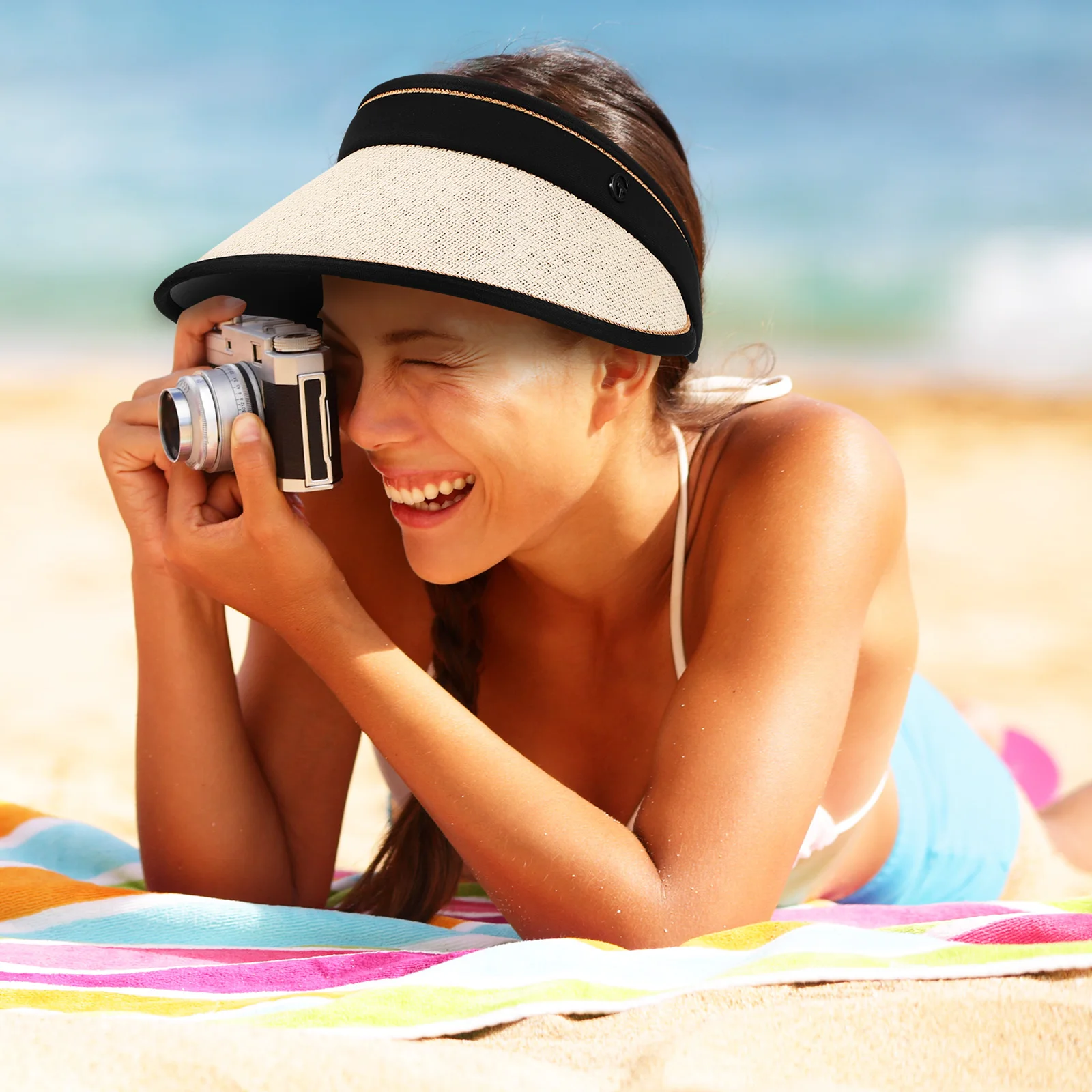 Straw Sun Foldable Wide Brim Beach Hat Visor Cap for Women Summer Portable Sun Protection Cotton Linen Travel Hat
Straw Sun Foldable Wide Brim Beach Hat Visor Cap for Women Summer Portable Sun Protection Cotton Linen Travel Hat
