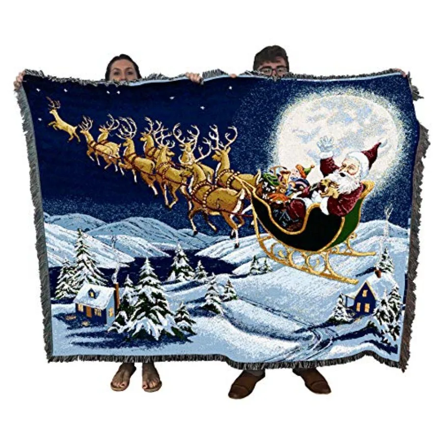 Christmas Magic Blanket - Santa Claus Saint Nicholas Nick Kris Kringle Sleigh Reindeer - Gift Tapestry Throw Woven from Cotton
Christmas Magic Blanket - Santa Claus Saint Nicholas Nick Kris Kringle Sleigh Reindeer - Gift Tapestry Throw Woven from Cotton