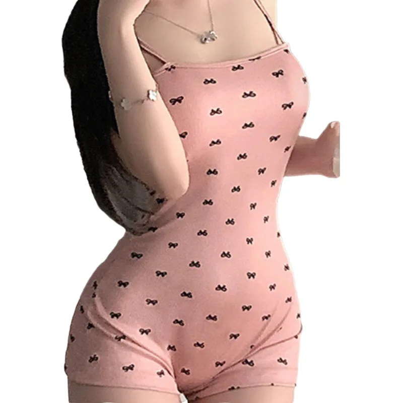 Sexy For Sweet And Spicy Girls Bow Print Lace Trim Camisole Slim-fit Short Top With Back And Strapless Dress Elegant Casual 5V23
Sexy For Sweet And Spicy Girls Bow Print Lace Trim Camisole Slim-fit Short Top With Back And Strapless Dress Elegant Casual 5V23