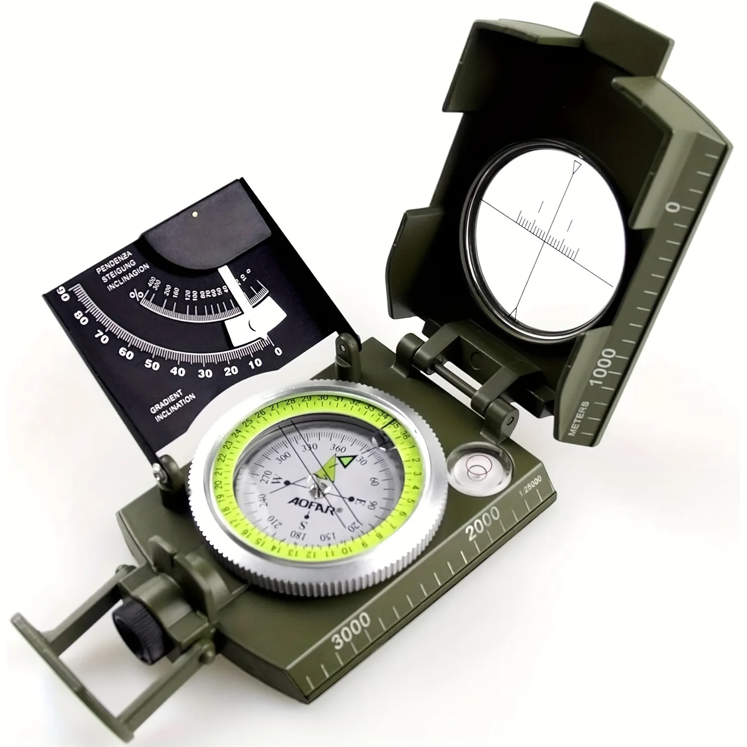 Military Compass for Hiking - Lensatic Sighting, Waterproof, Durable, Inclinometer for Camping, Boy Scout, Geology, Boating
Military Compass for Hiking - Lensatic Sighting, Waterproof, Durable, Inclinometer for Camping, Boy Scout, Geology, Boating