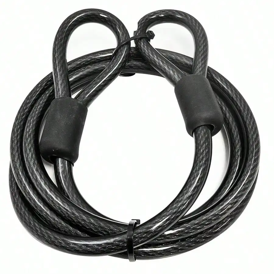 KryptoFlex 710 Double Loop Security Cable, 7FT Long Braided Steel Flex Bike Lock Anti-Theft Cable with Looped Ends for Outdoor Equipment, U-Lock and Padlock, 10mm Thick
KryptoFlex 710 Double Loop Security Cable, 7FT Long Braided Steel Flex Bike Lock Anti-Theft Cable with Looped Ends for Outdoor Equipment, U-Lock and Padlock, 10mm Thick