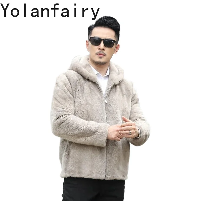 YOLANFAIRY Мужские куртки из натурального меха норки, 2022, высококачественная шуба из натурального меха с капюшоном, пальто из натурального норкового меха, повседневная верхняя одежда
YOLANFAIRY Мужские куртки из натурального меха норки, 2022, высококачественная шуба из натурального меха с капюшоном, пальто из натурального норкового меха, повседневная верхняя одежда