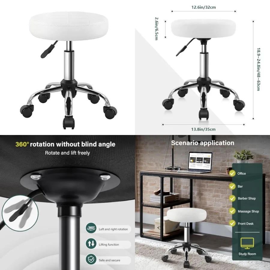 Classic Swivel Stool with Wheel for Salon Work Home SPA Shop Height-Adjustable and Cost-Effective Rolling Stool Chair Small
Classic Swivel Stool with Wheel for Salon Work Home SPA Shop Height-Adjustable and Cost-Effective Rolling Stool Chair Small