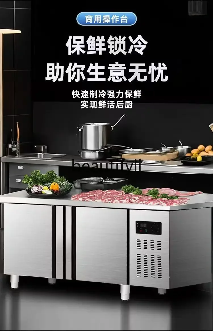 Z189 Commercial stainless steel, double thermostat workbench freezer, kitchen bedroom console fresh
Z189 Commercial stainless steel, double thermostat workbench freezer, kitchen bedroom console fresh