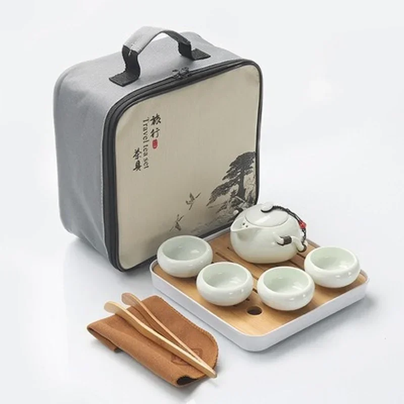 Portable Ceramic Teaware Set Chinese Kung Fu Tea Set Teapot Traveller Teaware With Bag Teaset Gaiwan Tea Cups Of Tea Ceremony
Portable Ceramic Teaware Set Chinese Kung Fu Tea Set Teapot Traveller Teaware With Bag Teaset Gaiwan Tea Cups Of Tea Ceremony