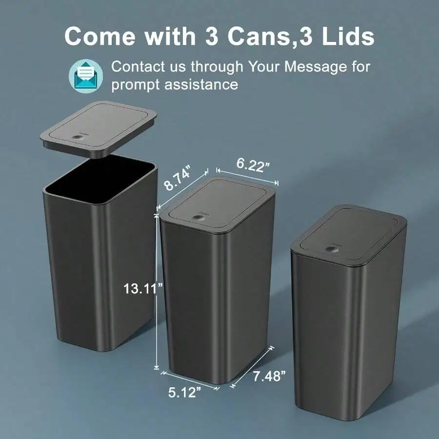 Stackable Plastic Trash Can With Lid For Office Bathroom Bedroom Under Desk Cabinet
Stackable Plastic Trash Can With Lid For Office Bathroom Bedroom Under Desk Cabinet
