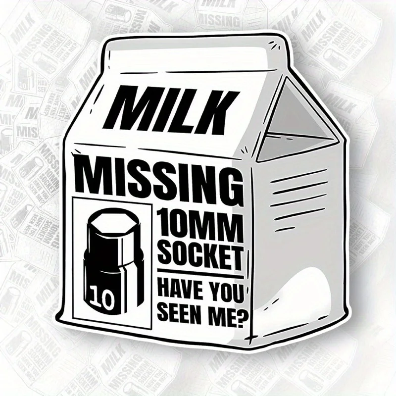 Cool "10mm Socket Missing" Funny Sticker, Perfect for Decorating Garage Tools, Skateboards, Notebook Covers & Mugs
Cool "10mm Socket Missing" Funny Sticker, Perfect for Decorating Garage Tools, Skateboards, Notebook Covers & Mugs