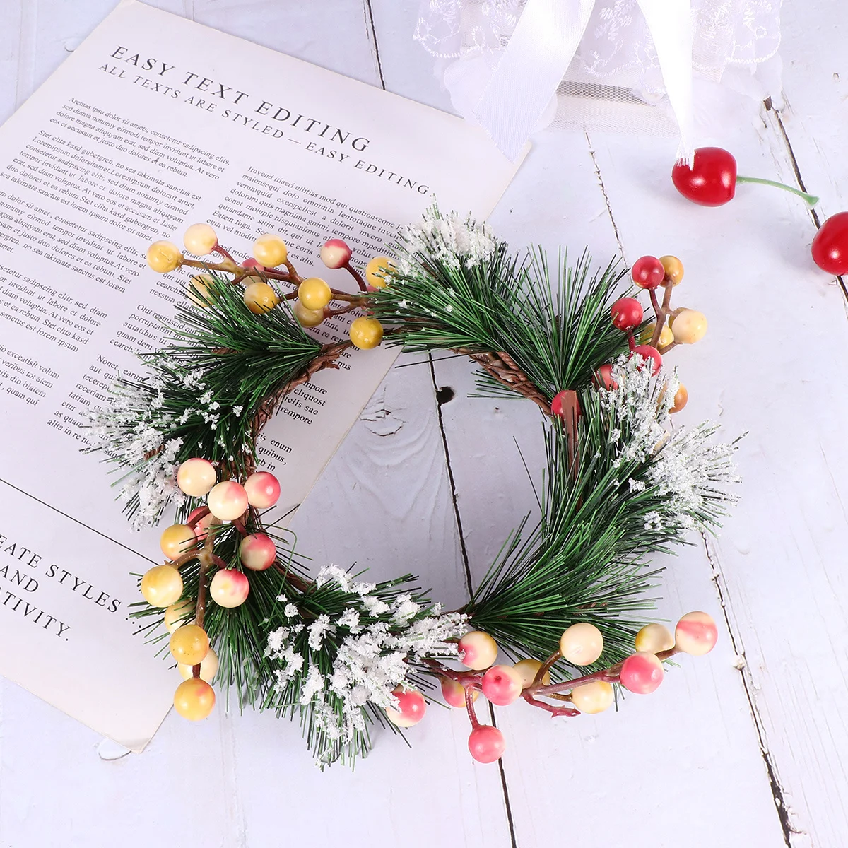 Artificial Flowers Wreath Floral for Front Door Berry Wreaths Berries Christmas Decorations Outdoor
Artificial Flowers Wreath Floral for Front Door Berry Wreaths Berries Christmas Decorations Outdoor