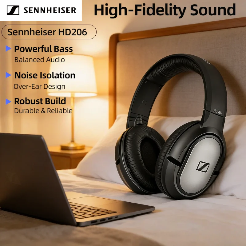 Sennheiser HD206 Over Ear Headphones Professional Studio Monitor DJ Headset HiFi Stereo Bass Wired Earphone 3.5mm Audio
Sennheiser HD206 Over Ear Headphones Professional Studio Monitor DJ Headset HiFi Stereo Bass Wired Earphone 3.5mm Audio