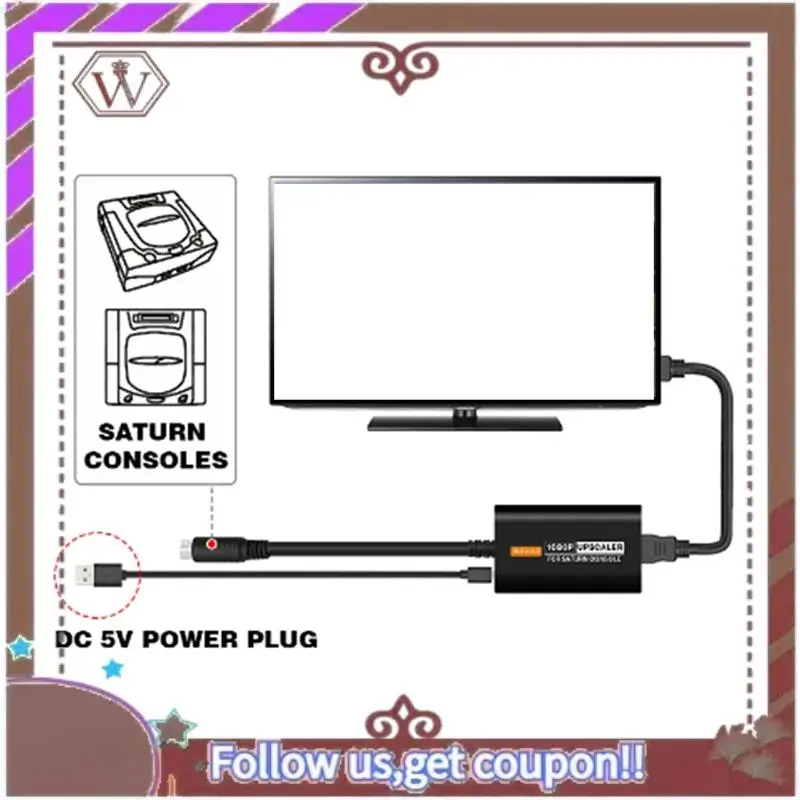 ABBG-For Sega SS Saturn -Compatible Converter Saturn 16:9/4:3 S-Video Input 1080P Adapter
ABBG-For Sega SS Saturn -Compatible Converter Saturn 16:9/4:3 S-Video Input 1080P Adapter