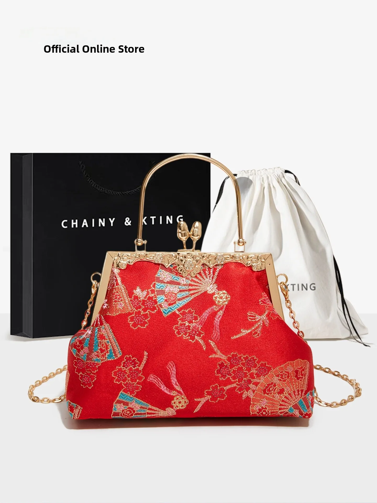 Красная свадебная вечерняя сумка, этническая сумка в стиле ретро, сумка через плечо для банкета Qipao, новинка 2025 года, Chainy Kting Bag 
Красная свадебная вечерняя сумка, этническая сумка в стиле ретро, сумка через плечо для банкета Qipao, новинка 2025 года, Chainy Kting Bag