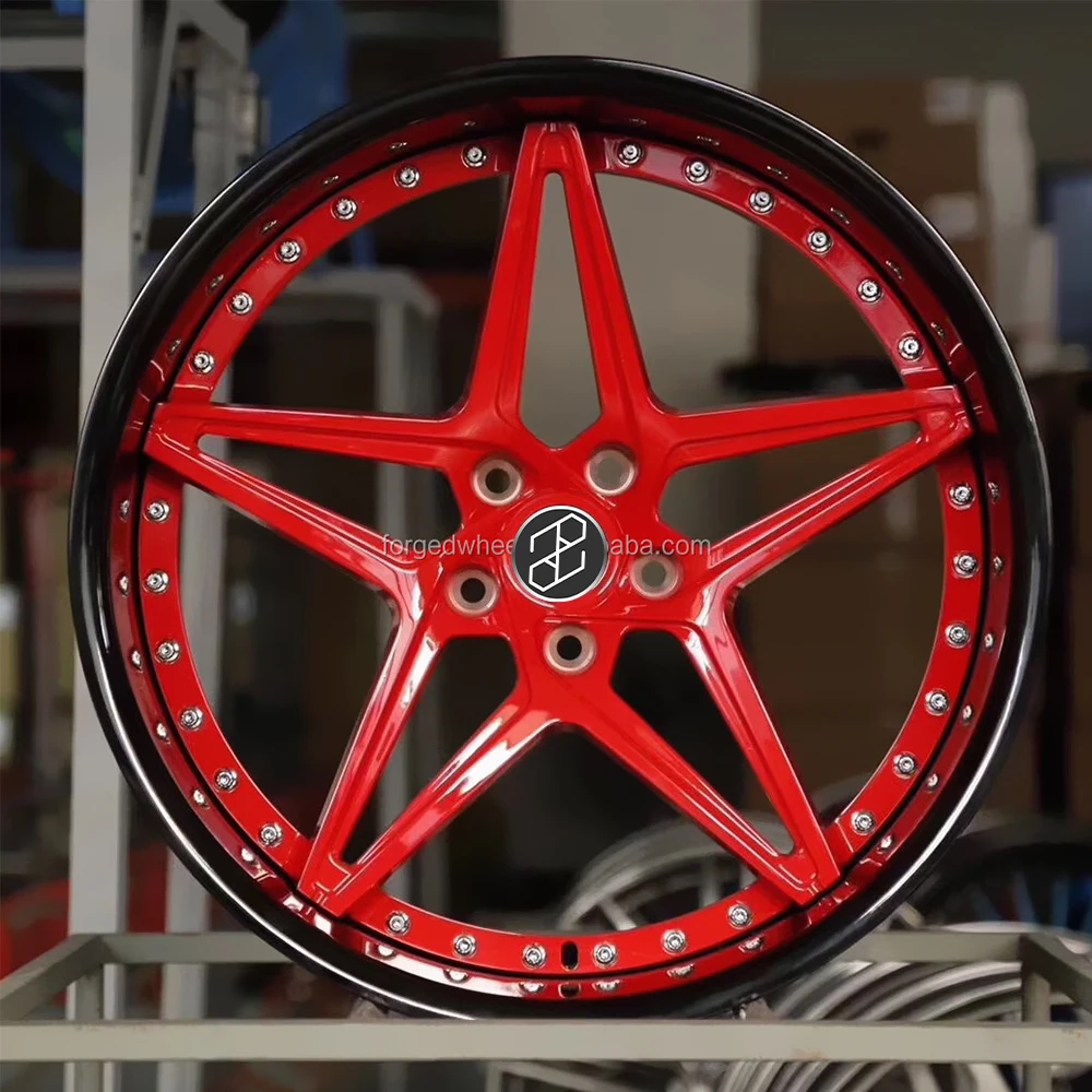 Custom Deep Dish Gloss Black and Red 5 Star Spokes 19 Inch Forged Car Wheels Rim for B MW E39
Custom Deep Dish Gloss Black and Red 5 Star Spokes 19 Inch Forged Car Wheels Rim for B MW E39