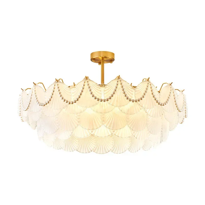 Chandelier Modern Simple Home Master Bedroom Lighting Light Luxury Shell Glass Italian Restaurant Light
Chandelier Modern Simple Home Master Bedroom Lighting Light Luxury Shell Glass Italian Restaurant Light