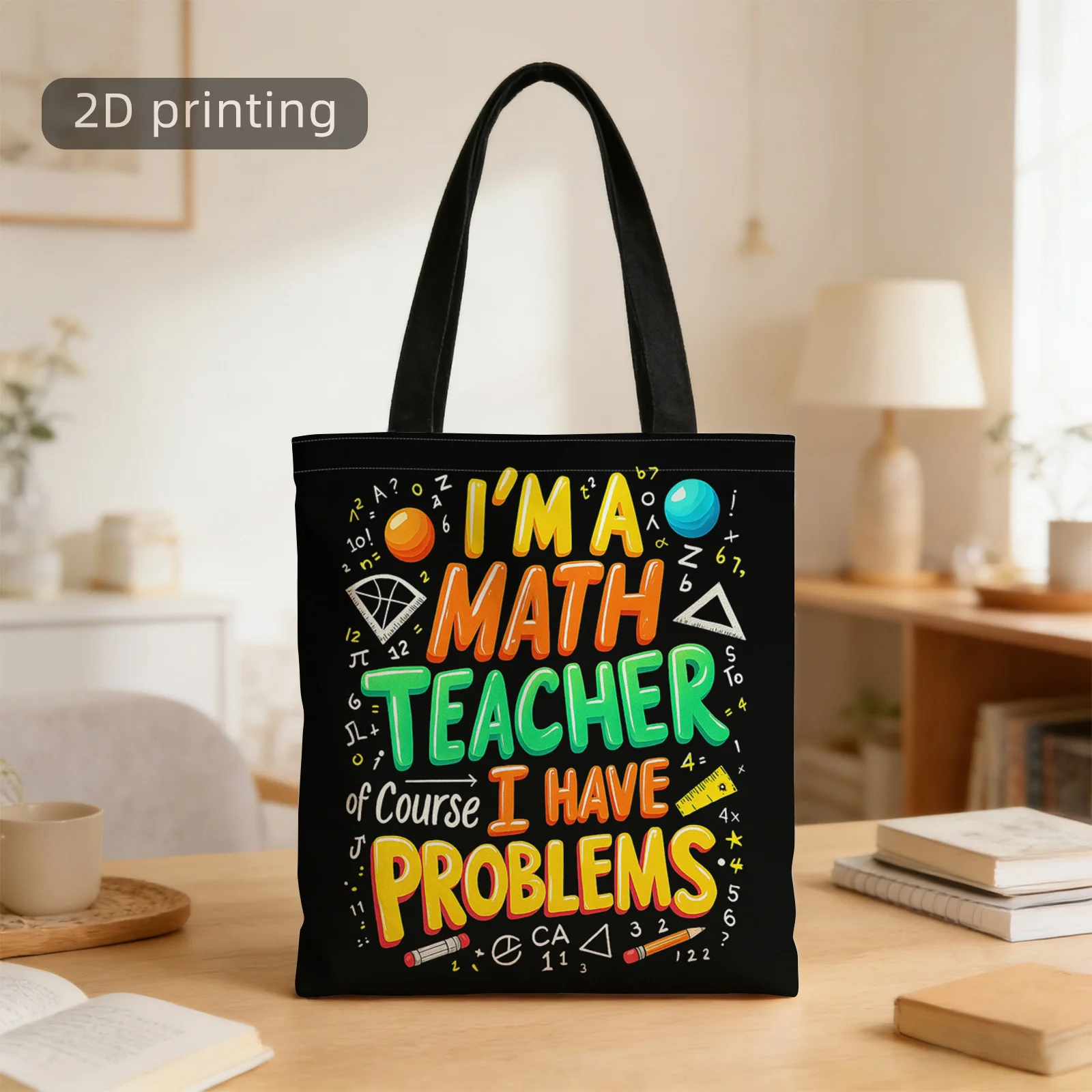 Durable Reusable Handbag for Women's Errands Math Teacher Theme, Includes Problems Numbers Educational Style Aesthetic Tote Bag
Durable Reusable Handbag for Women's Errands Math Teacher Theme, Includes Problems Numbers Educational Style Aesthetic Tote Bag