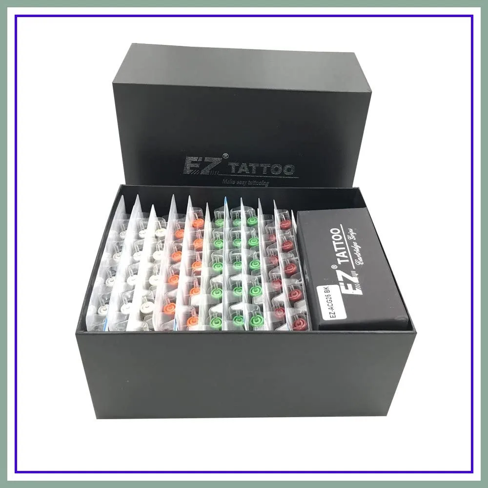 100Pcs Tattoo Cartridge Needles Assorted - 3RL 5RL 7RL 9RL 7RS 9RS 9M1 7RM 9RM Standard Bugpin for Tattoo Machine
100Pcs Tattoo Cartridge Needles Assorted - 3RL 5RL 7RL 9RL 7RS 9RS 9M1 7RM 9RM Standard Bugpin for Tattoo Machine