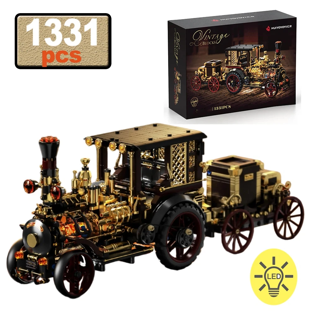 Городской технический ретро механический паровой автомобиль, строительные блоки MOC, сборка автомобиля, кирпичи, настольный орнамент, игрушки для взрослых, подарки
Городской технический ретро механический паровой автомобиль, строительные блоки MOC, сборка автомобиля, кирпичи, настольный орнамент, игрушки для взрослых, подарки
