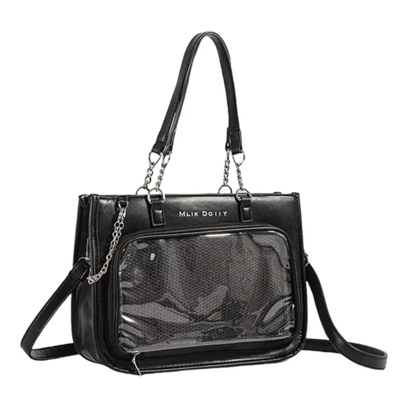 652F Stylish Crossbody Bag PU Leather Shoulder Bags Large Capacity Transparent Pin Display Underarm Bag For Everyday Use
652F Stylish Crossbody Bag PU Leather Shoulder Bags Large Capacity Transparent Pin Display Underarm Bag For Everyday Use