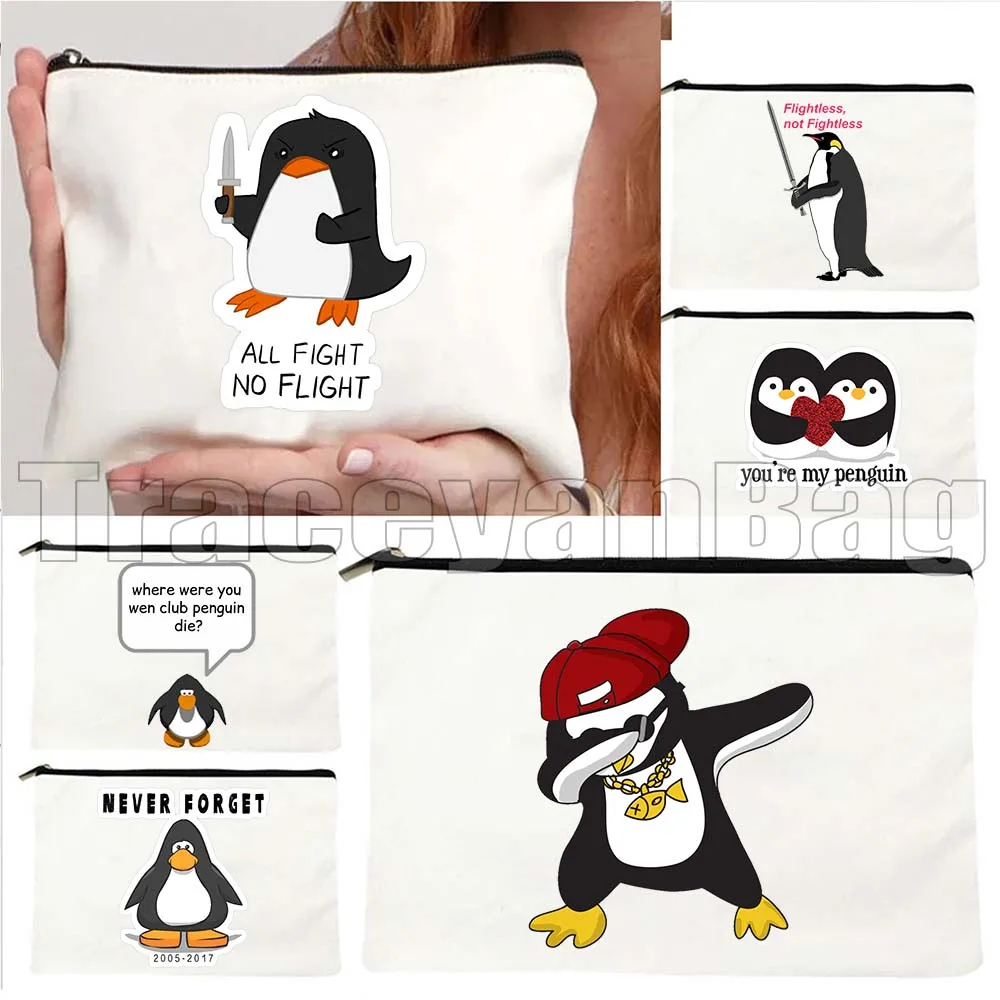 Funny All Fight No Flight Penguin Cute Tactical Penguin Gifts Canvas Cosmetic Bag Makeup Toilet Bag Pencil Case Zipper Pouch
Funny All Fight No Flight Penguin Cute Tactical Penguin Gifts Canvas Cosmetic Bag Makeup Toilet Bag Pencil Case Zipper Pouch