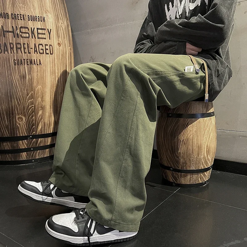 Foufurieux New Cargo Pants Men Pants Spring Autumn Casual Straight Pants Loose Wide-leg Pant Solid Drawstring Pockets Trousers
Foufurieux New Cargo Pants Men Pants Spring Autumn Casual Straight Pants Loose Wide-leg Pant Solid Drawstring Pockets Trousers