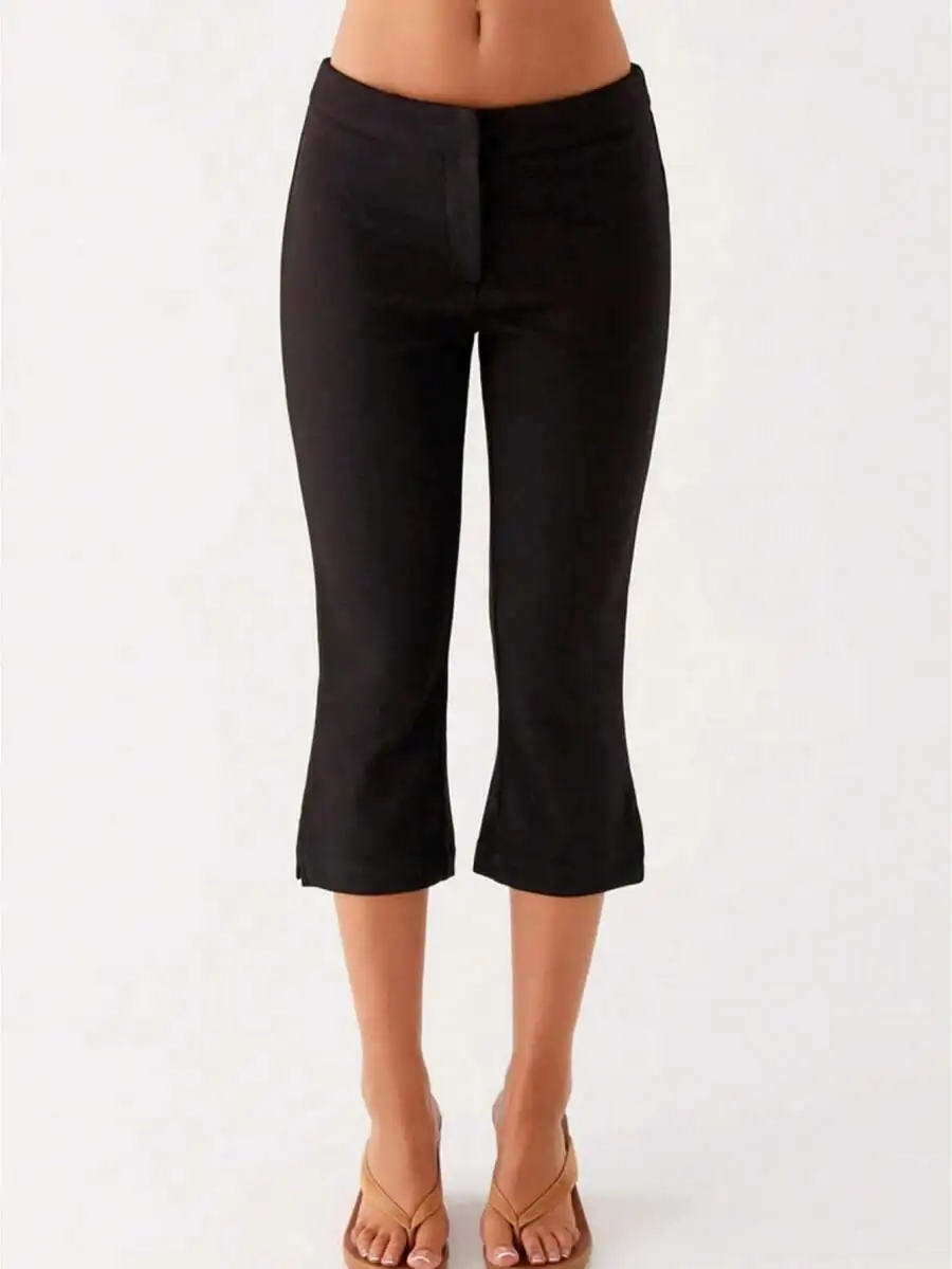 Women Low Rise Capri Pants Solid Slim Fit Cropped Trousers Casual Spring Summer
Women Low Rise Capri Pants Solid Slim Fit Cropped Trousers Casual Spring Summer