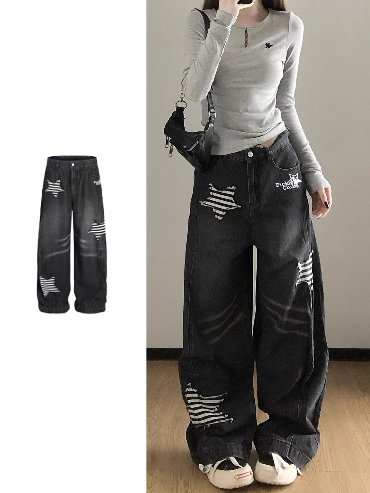 Large Size American Rabbit Embroidery Jeans Women's Autumn Winter New Design Loose Wide Leg Pants High Waist Casual Style
Large Size American Rabbit Embroidery Jeans Women's Autumn Winter New Design Loose Wide Leg Pants High Waist Casual Style
