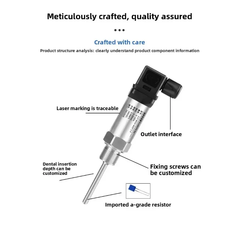 Universal 4-20mA High Precision PT100 Temperature Transmitter with Thermocouple Sensor 1/2" Thread
Universal 4-20mA High Precision PT100 Temperature Transmitter with Thermocouple Sensor 1/2" Thread