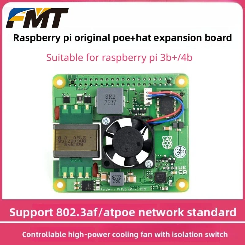 FMT .Industrial-Grade Raspberry Pi PoE+ HAT, Wide Voltage Compatible With 3B+/4B, Stable Ethernet Power Supply Expansion Module
FMT .Industrial-Grade Raspberry Pi PoE+ HAT, Wide Voltage Compatible With 3B+/4B, Stable Ethernet Power Supply Expansion Module