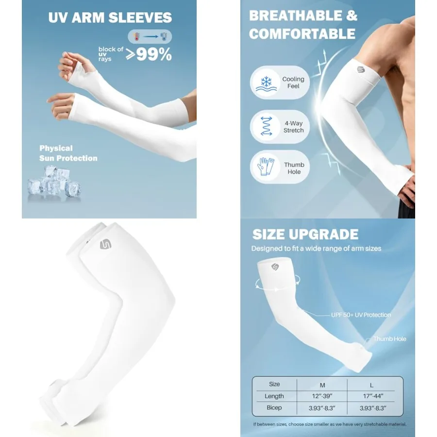 Arm Sleeves for Men Women Warmers Tattoo Cover Up Sun UV Protect UPF 50
Arm Sleeves for Men Women Warmers Tattoo Cover Up Sun UV Protect UPF 50