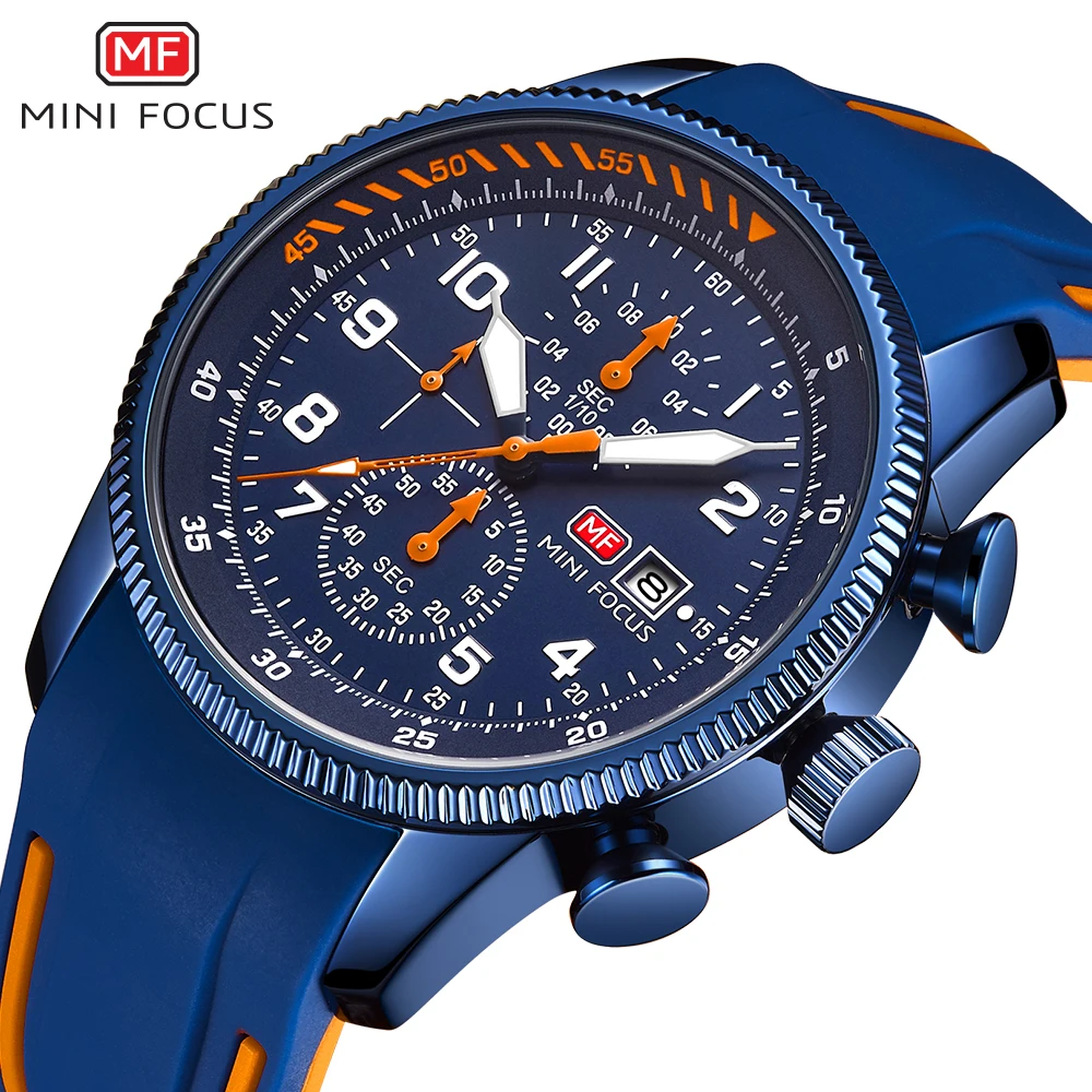 MINI FOCUS Men's Military Sport Watches Men Waterproof Fashion Blue Silicone Strap Wristwatch Man Luxury Brand Luminous Watch
MINI FOCUS Men's Military Sport Watches Men Waterproof Fashion Blue Silicone Strap Wristwatch Man Luxury Brand Luminous Watch