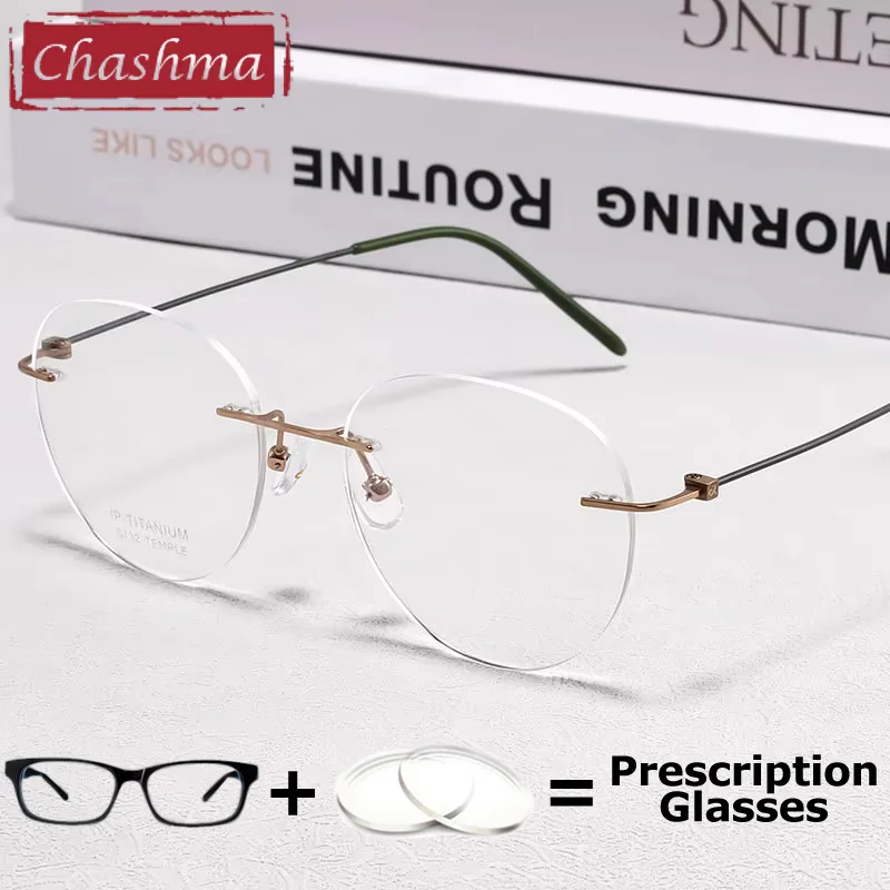 Women Titanium Eyeglasses Top Quality Rimless Ready Prescription Glasses Frame Lightweight Men Spectacles Eyewear Temple 145mm
Women Titanium Eyeglasses Top Quality Rimless Ready Prescription Glasses Frame Lightweight Men Spectacles Eyewear Temple 145mm