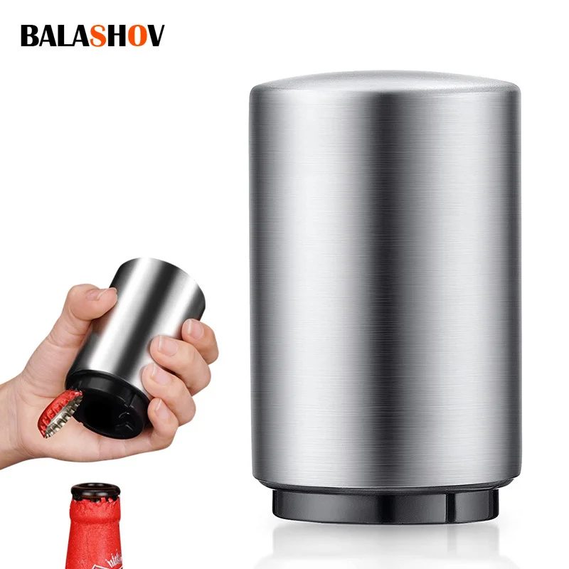 Automatic Beer Bottle Opener Magnet Beer Opener Stainless Steel Push Down Opener Wine Beer Soda Cap Opener Kitchen Accessories
Automatic Beer Bottle Opener Magnet Beer Opener Stainless Steel Push Down Opener Wine Beer Soda Cap Opener Kitchen Accessories