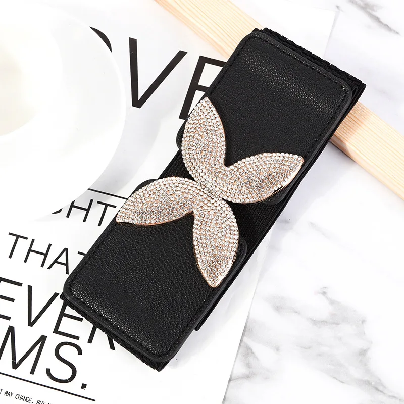 Fashion Metal Buckle Women's Elastic Wide Girdle Decoration Dress Belt Rhinestone Belts for Women Luxury Designer Brand Black
Fashion Metal Buckle Women's Elastic Wide Girdle Decoration Dress Belt Rhinestone Belts for Women Luxury Designer Brand Black