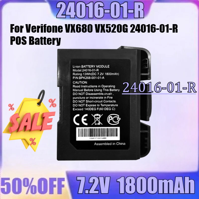 For Verifone VX680 VX520G 24016-01-R POS Battery New 24016-01-R 7.4V 1800mAh Battery
For Verifone VX680 VX520G 24016-01-R POS Battery New 24016-01-R 7.4V 1800mAh Battery